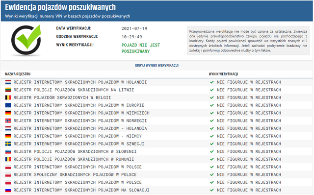 Bazy pojazdów poszukiwanych